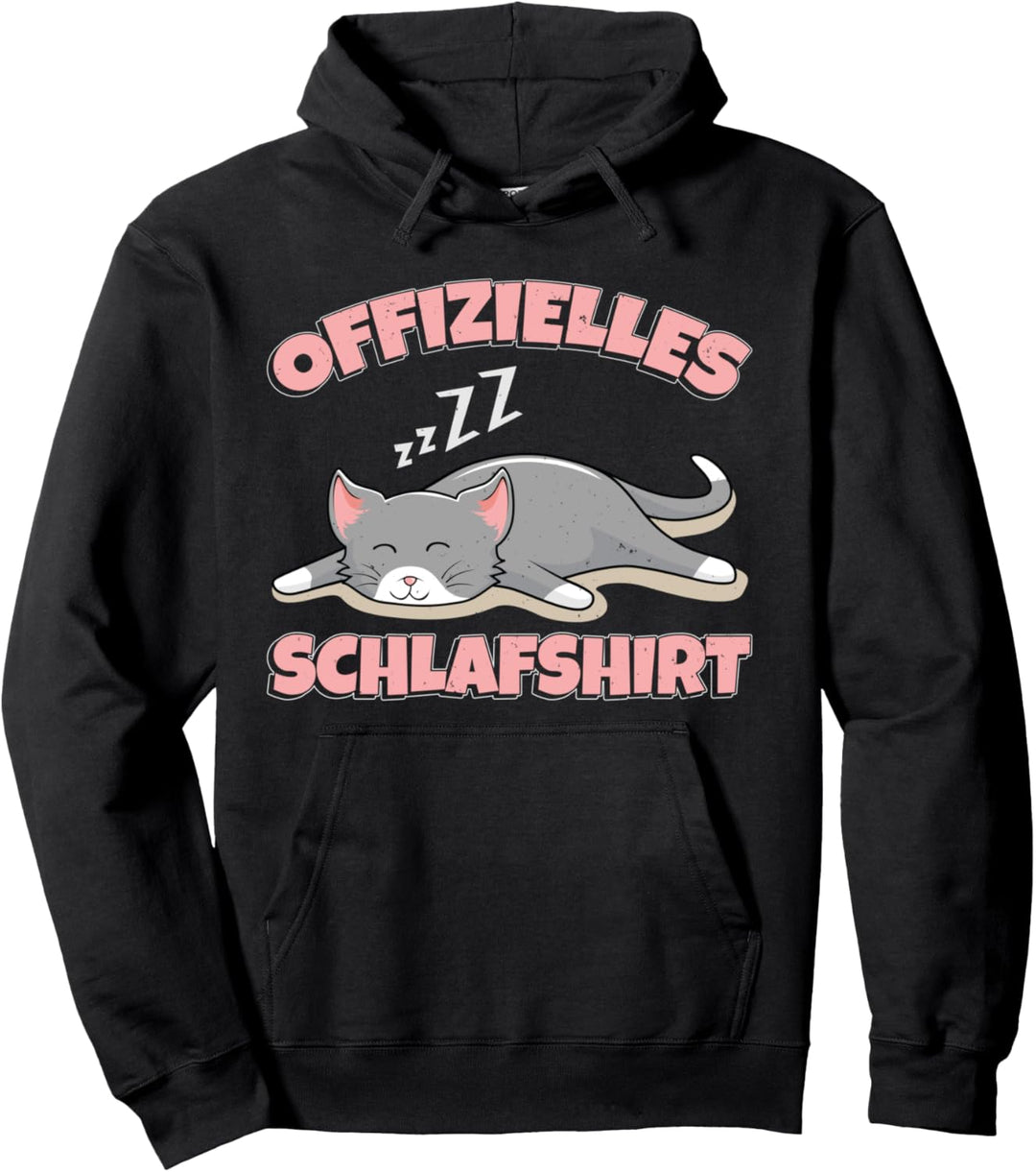Offizielles Schlafshirt süsse Katzen Schlafanzug Nachthemd Pullover Hoodie