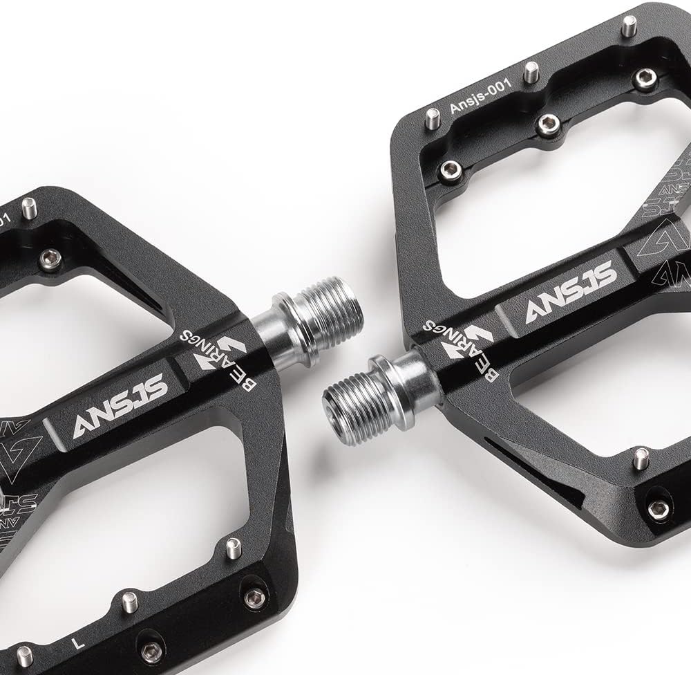 ANSJS Fahrradpedale Rennrad Pedale Aluminium Platform Pedale Ultraleicht Antirutsch Fahrrad Pedale 9