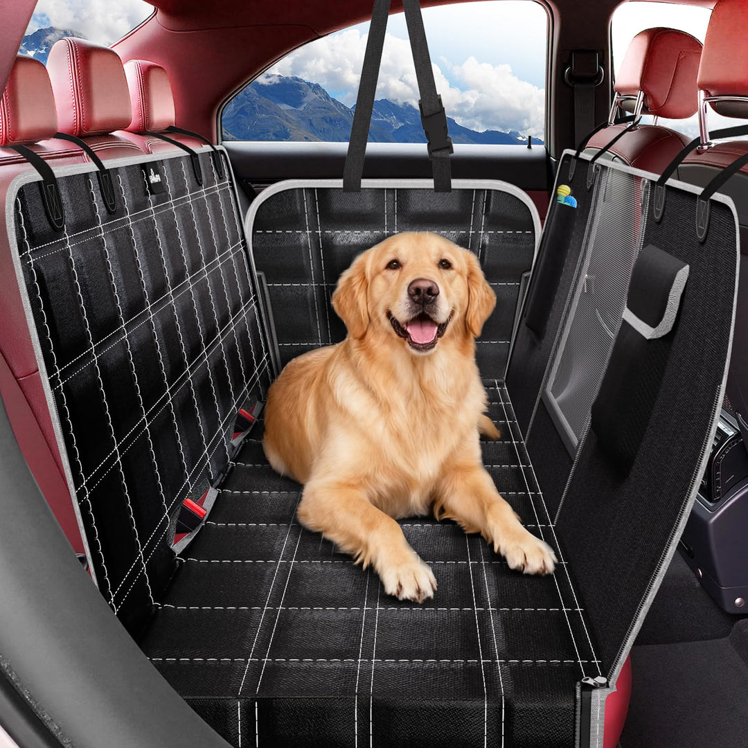 Hundedecke Auto Rückbank 100% Wasserdicht Kratzfeste Autoschondecke Hund Rücksitz mit Seitenschutz u