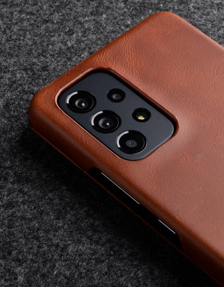 STILGUT UltraSlim kompatibel mit Samsung Galaxy A53 5G Hülle - Samsung A53 Flip Case aus Leder, Hand