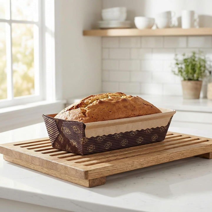 POPETPOP 20 Stück Backform Kastenform aus Papier, Einweg Kastenform Brot und Kuchen, Rechteckig Brot
