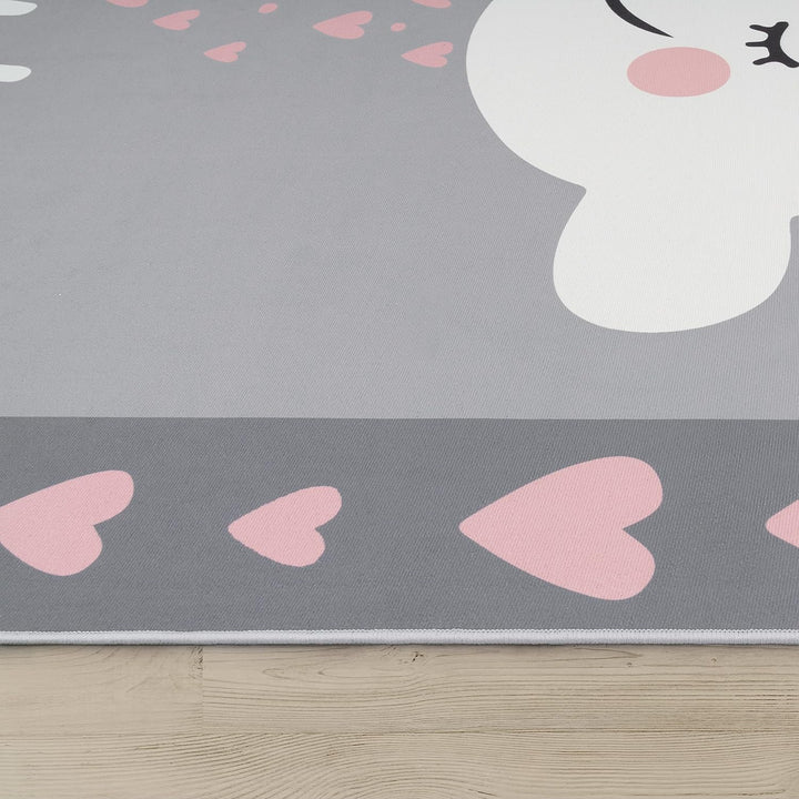 Paco Home Kinderteppich, Kinderzimmer Teppich m. Stern, Mond u. Karo Motiven, Grösse:120x160 cm, Far