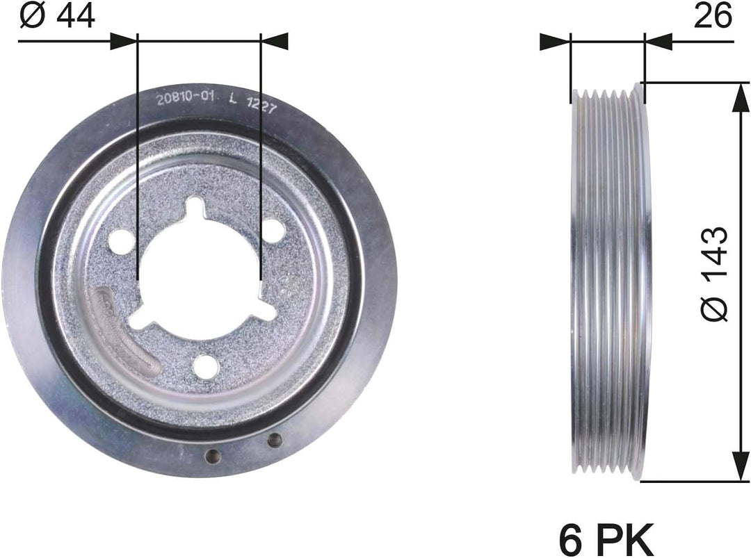GATES Torsionsschwingungsdämpfer TVD1055