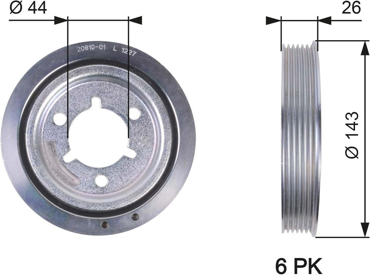 GATES Torsionsschwingungsdämpfer TVD1055