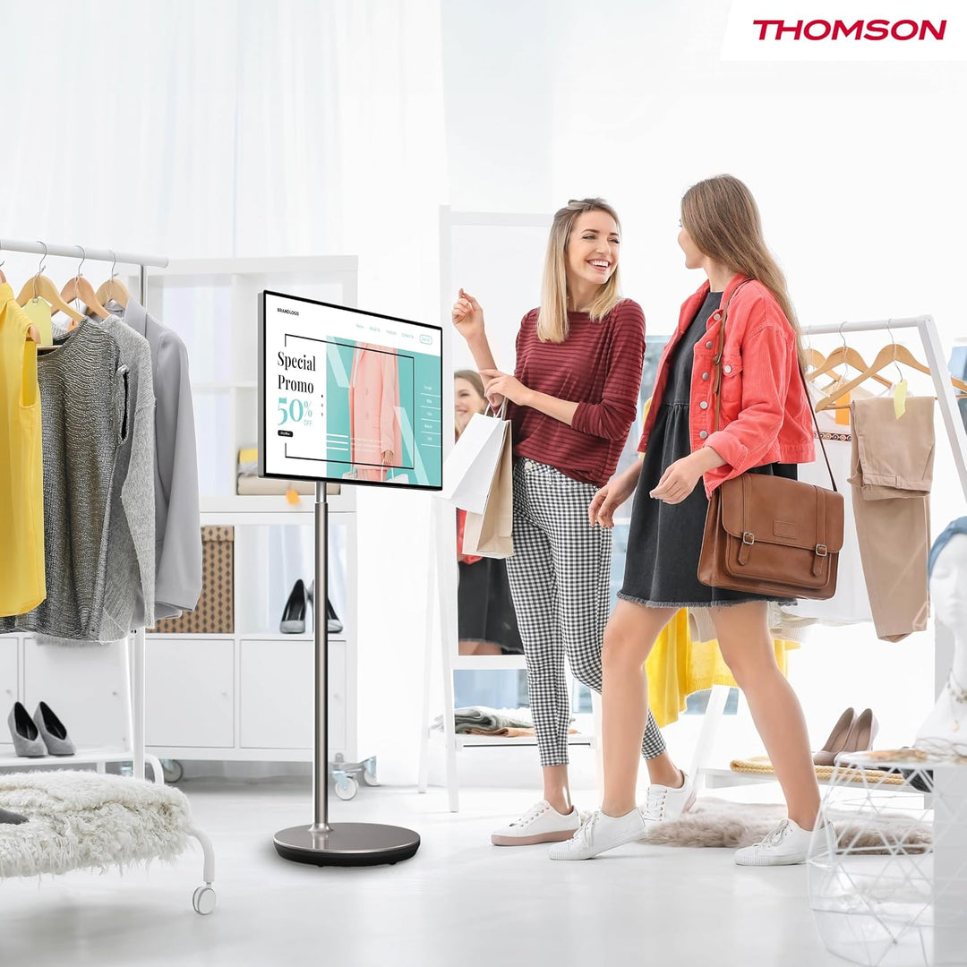 Thomson 32 Zoll (80 cm) Go Plus, 4K UHD (3840 x 2160), Tragbarer Android Fernseher, Sprachsteuerung,