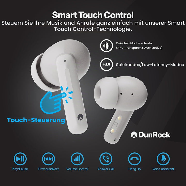 Bubble In-Ear Bluetooth 5.3 Kopfhörer – Kabellose Ohrhörer mit ANC, Transparenzmodus, App-Steuerung,