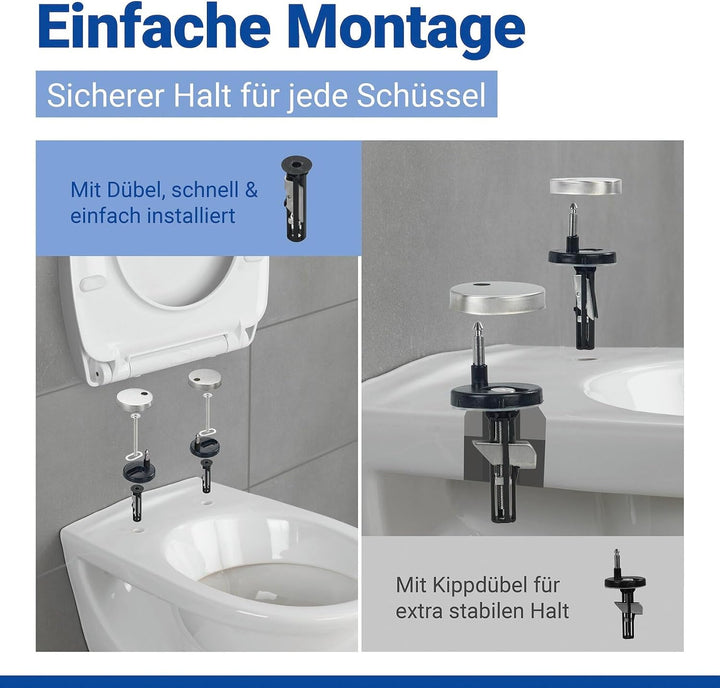 WENKO WC Sitz Mod. Roanne, Toilettendeckel mit Absenkautomatik, Relief-Druck und Blätter-Motiv, hohe