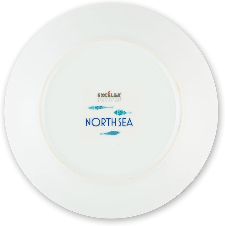 Excelsa Ocean North Sea Teller-Set, 18-teilig, Porzellan