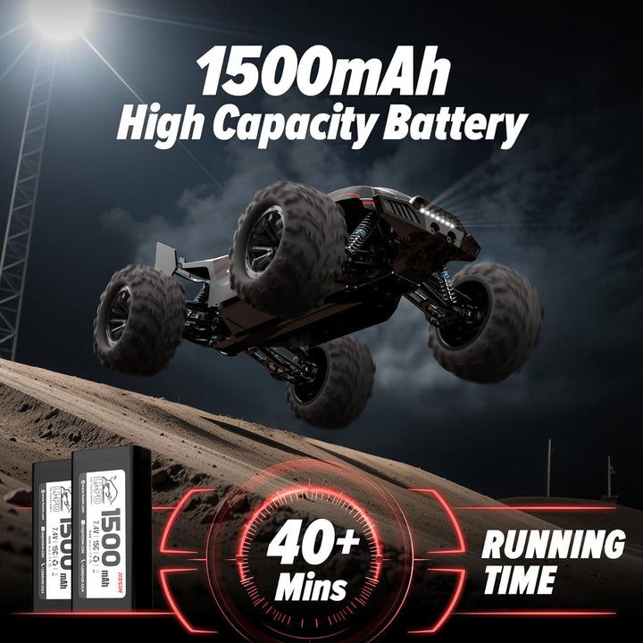 Hosim 1:10 Ferngesteuertes Auto Erwachsene, 48+KM/H High Speed 4WD RC Buggy, mit 2 Akku 7.4V 1500mAh