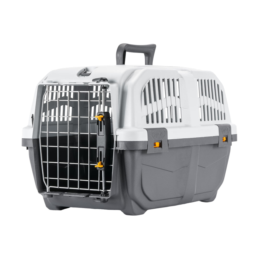 Nobby 72124 Transportbox für mittlere und grosse Hunde Skudo 1 Iata 48 x 31.5 x 31 cm grau L 55 x B