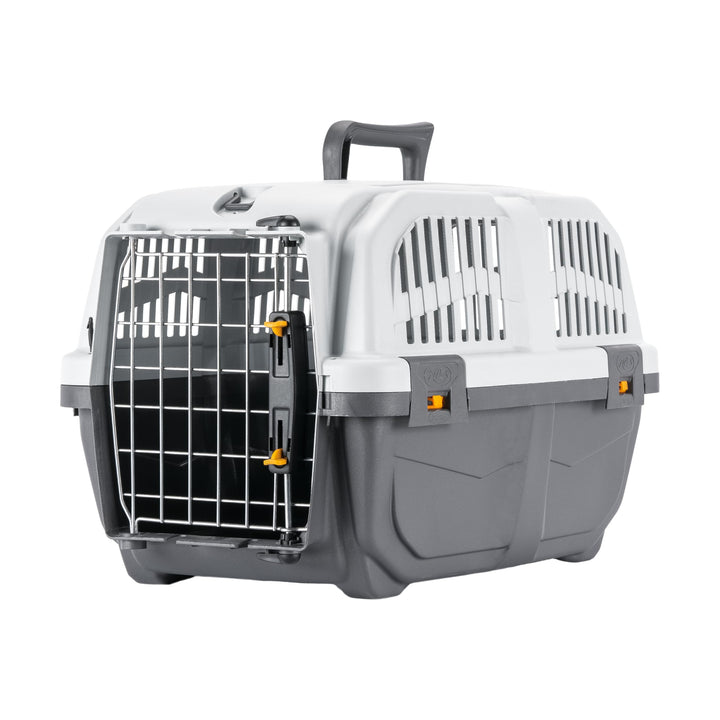 Nobby 72124 Transportbox für mittlere und grosse Hunde Skudo 1 Iata 48 x 31.5 x 31 cm grau L 55 x B
