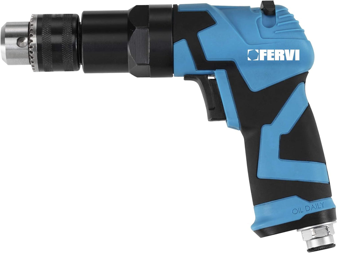 Fervi 418 Revers Ibile Pneumatikbohrmaschine, Cyan/Schwarz