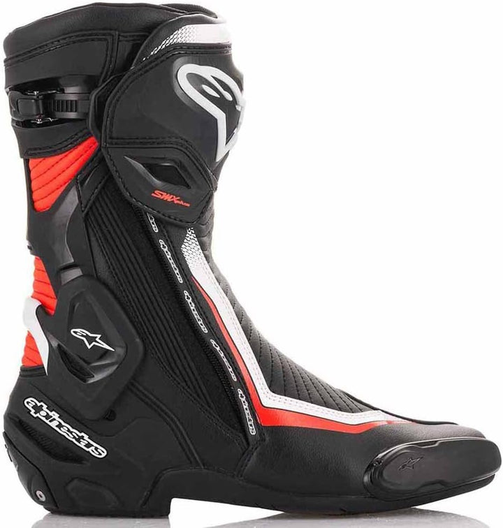 Alpinestars Herren Smx Plus V2 Boots Black/White/Fluo RedMotorcycle Clothing 40 EU Weiss, 40 EU Weis