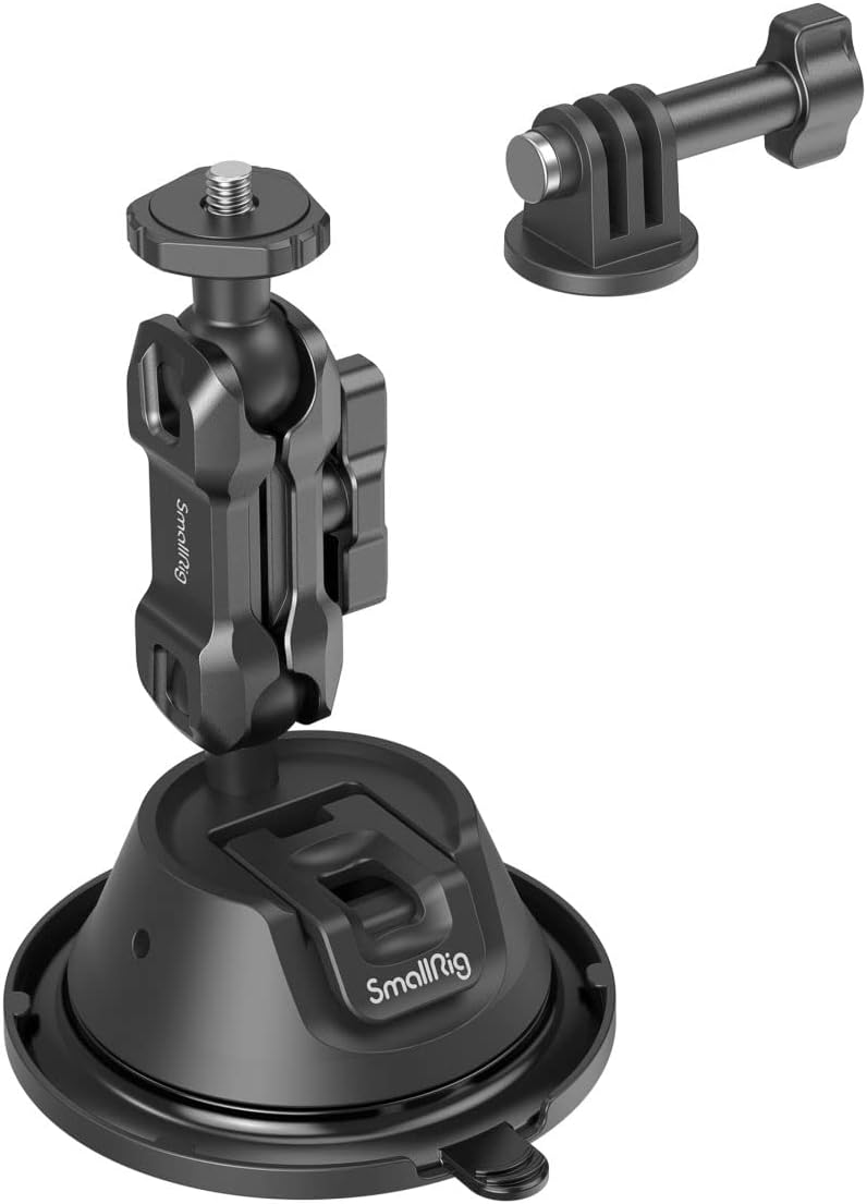 SMALLRIG Suction Cup Mount Doppelschicht-Saugnapfhalterung für GoPro Hero 12/11/10/9, für DJI Osmo A