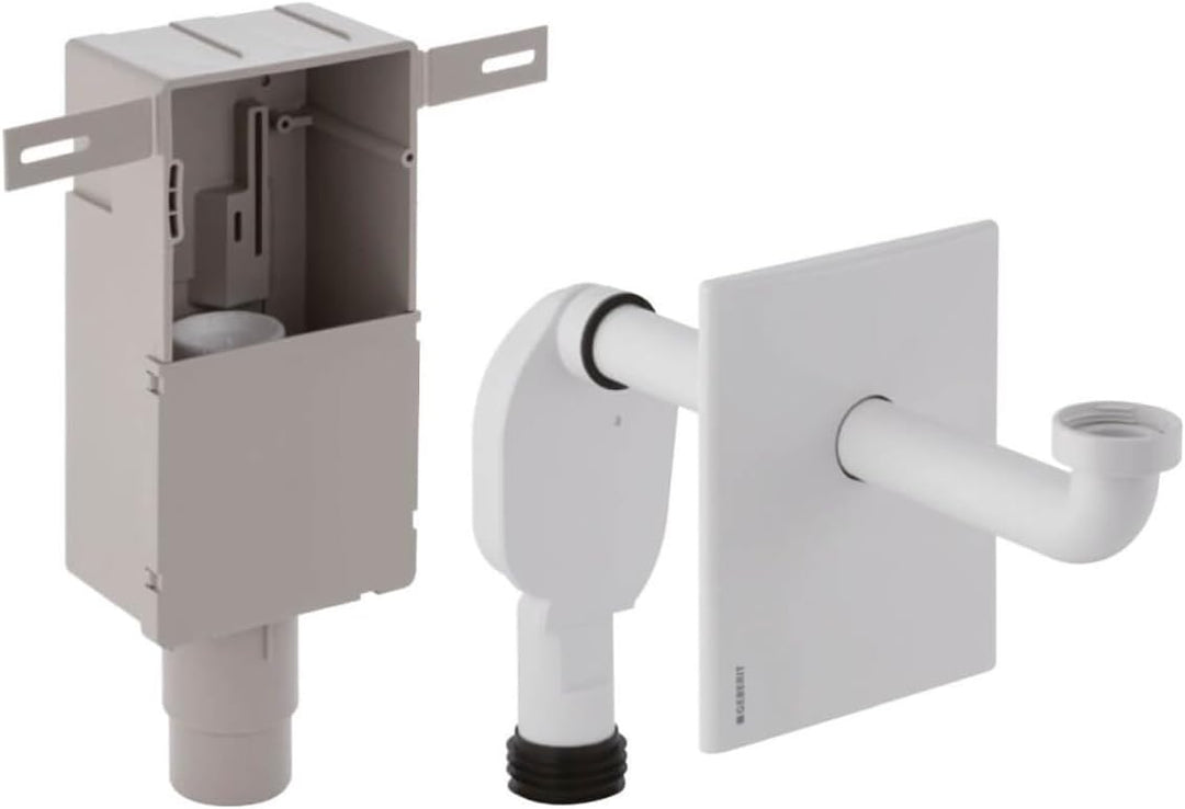 Geberit 151.120.11.1 Unterputz Siphon, für Waschbecken, Anschlussstück, weiss alpin