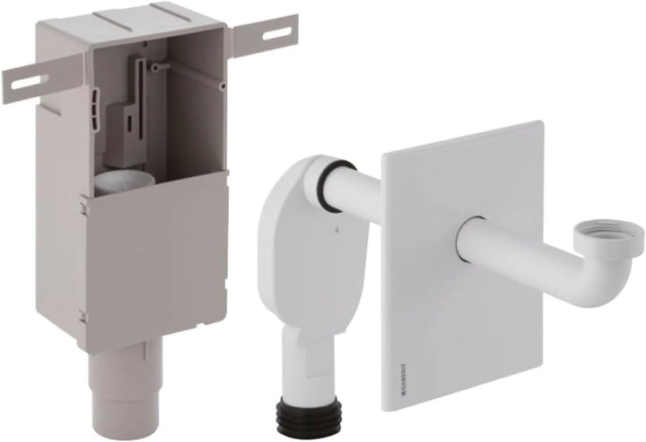 Geberit 151.120.11.1 Unterputz Siphon, für Waschbecken, Anschlussstück, weiss alpin