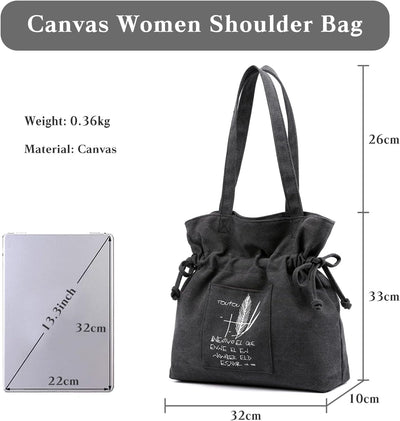 CORIOS Mode Damen Handtasche Henkeltaschen Canvas Tasche Casual Schultertasche Henkeltasche Multifun