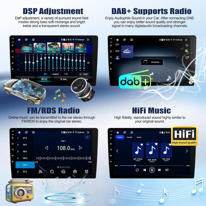 6+128G 8Kern Android 15 Autoradio für Ford Focus Klassiker 2004–2011 mit Wireless CarPlay Android Au