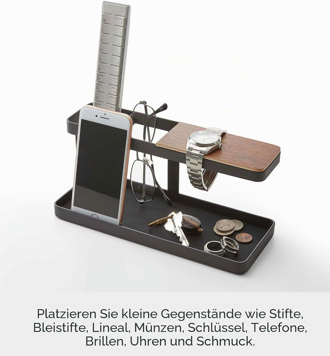 Yamazaki Tower Tisch-Organaizer, Stahl, Schwarz, One Size, Schwarz