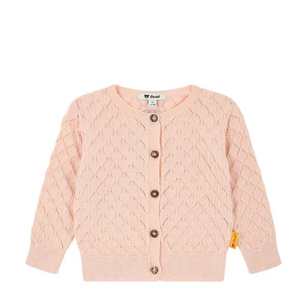 Steiff Baby - Mädchen Strickjacke Strickjacke (1er Pack) 86 Peach Melba, 86 Peach Melba