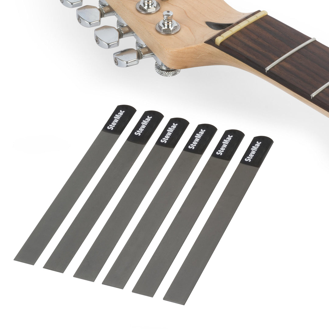 StewMac – Professionelles Sattelfeilen-Set für E-Gitarre, Medium Caliber (6-teilig), Hochwertige Nut
