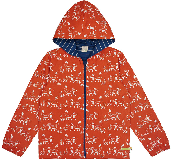 loud + proud Unisex Kinder Wasserabweisende Jacke, GOTS-Zertifiziert Übergangsjacke 122-128 Terracot