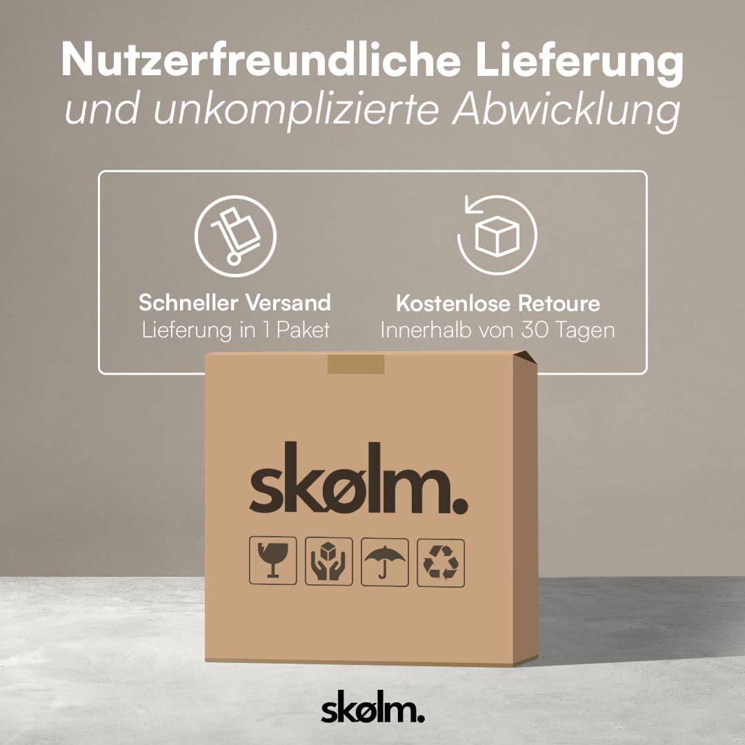 skølm Couchtisch rund Mjölnir, Wohnzimmertisch aus Eiche Massivholz, Beistelltisch für Wohnzimmer Du