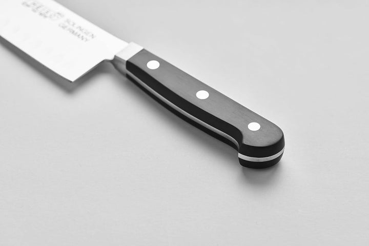 HEISO - Santoku Messer - PREMIUM SERIE - rostfreie 18cm Klinge - Küchenmesser Made in Solingen - San