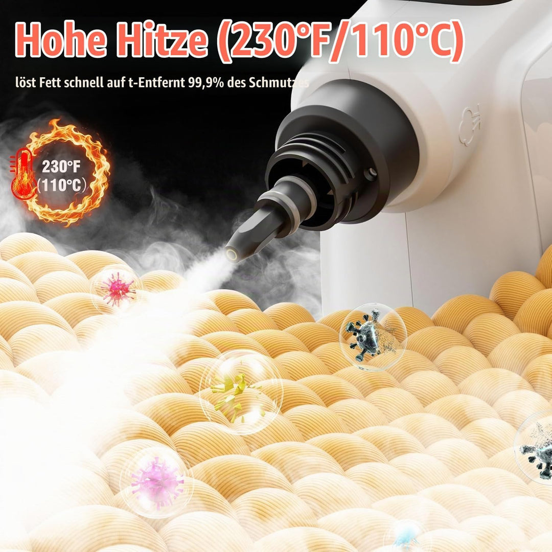 Dampfreiniger Handgerät, 400ml Handdampfreiniger Steam Cleaner Dampfreiniger FüR Alles Auto Fenster