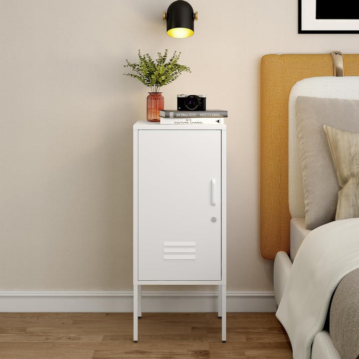 [en.casa] Nachtschrank Hausjärvi Nachttisch 82 x 35 x 35 cm Nachtkästchen Beistelltisch mit 1 Tür Me