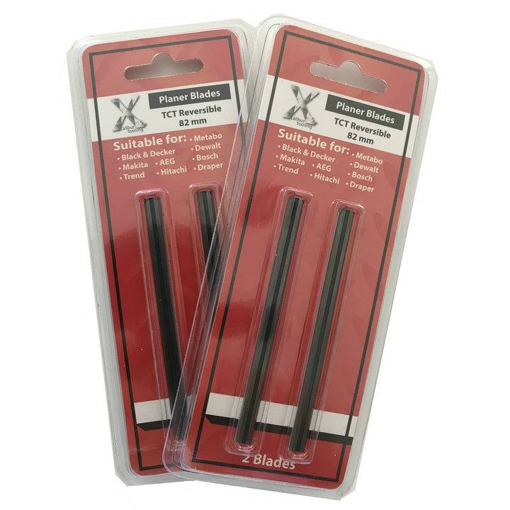 Hobelmesser kompatibel mit Black & Decker BD710, DN710, BD711, KW713 Pack mit 4 TCT 82mm Blades