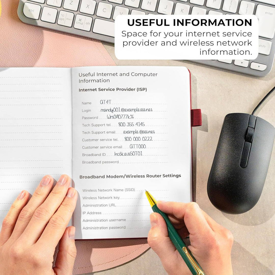 Clever Fox Passwortbuch mit Registerkarten - Adress- und Passwort-Organisationsbuch mit alphabetisch