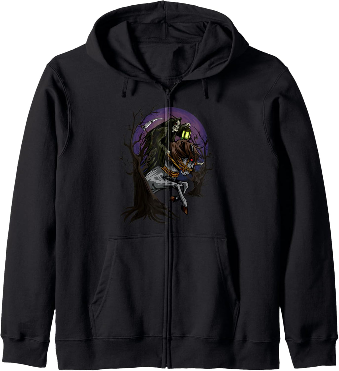 Angel of Death Sensenmann Gruselig Halloween Horror Okkult Kapuzenjacke