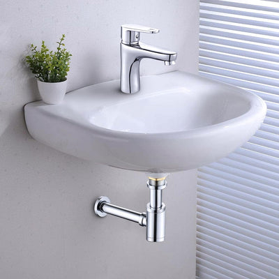 KEOKBON Badezimmer Waschbecken Flaschenfalle, Siphon & Pop up Ventil Ablaufgarnitur ohne Überlauf St