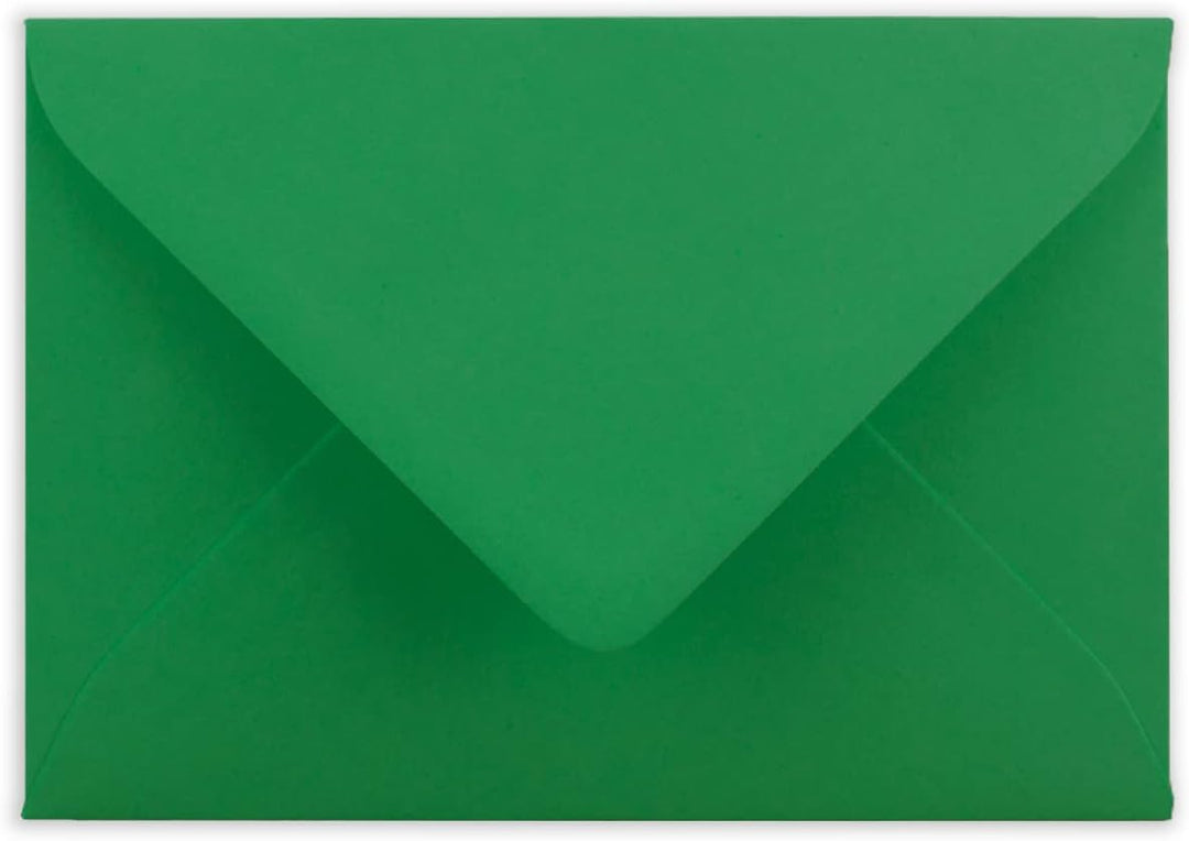 200x Brief-Umschläge in Dunkel-Grün - 80 g/m² - Kuverts in DIN B6 Format 12,5 x 17,6 cm - Nassklebun