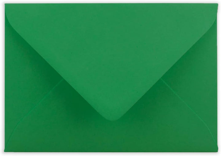 200x Brief-Umschläge in Dunkel-Grün - 80 g/m² - Kuverts in DIN B6 Format 12,5 x 17,6 cm - Nassklebun