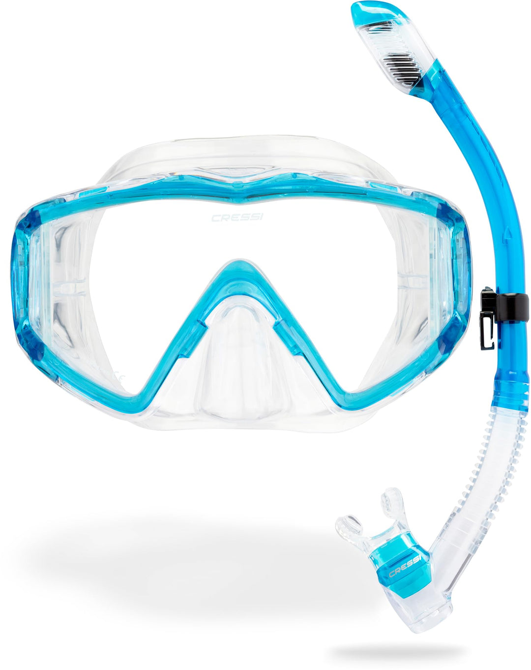 Cressi Panorama-Maske und Trocken-Schnorchel-Set zum Schnorcheln, Tauchen, Pano 3 & Supernova Dry: e