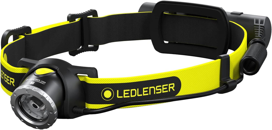 Ledlenser iH8R, Profi-Stirnlampe, inkl. Helmhalterung und Gürteltasche, Bedienung mit Handschuhen mö