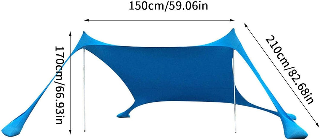 Strandmuscheln Familie Strand Sonnenschirm Strand Sonnenschutz Strandzelt Sonnendach Sonnensegel UPF