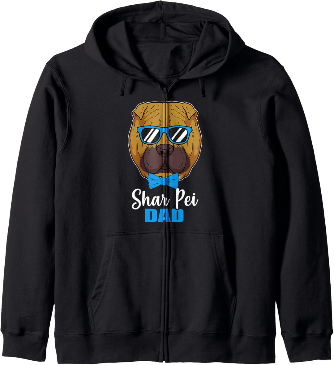 Lustiges Hunde Papa Geschenk Herrchen Shar Pei Hund Kapuzenjacke