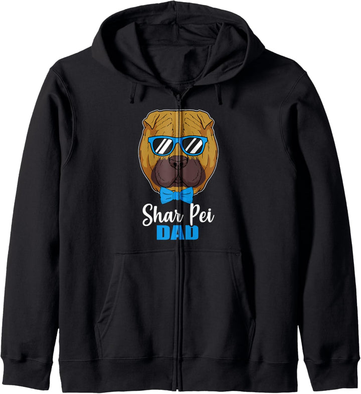 Lustiges Hunde Papa Geschenk Herrchen Shar Pei Hund Kapuzenjacke