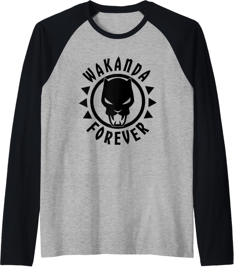 Marvel Black Panther Icon Wakanda Forever Circle Raglan