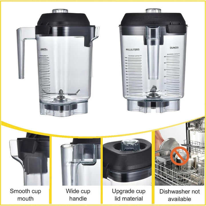 Advance Container Ersatz für Vitamix Commercial Blender, 1,4 l Krug Ersatz für Vitamix, passend für