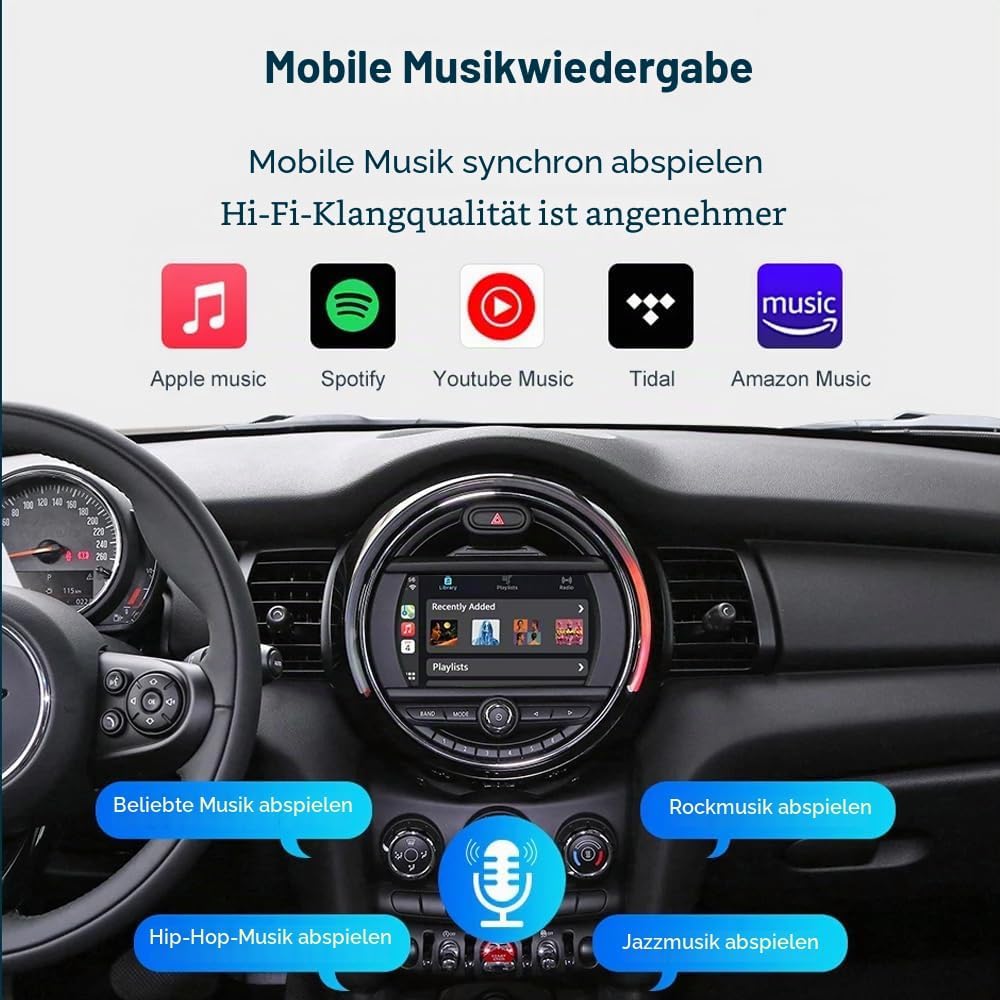 Auto Radio Autospieler GPS Navi Navigation Player Carplay/Android Autoradio 9 Zoll HD-Touchscreen, E
