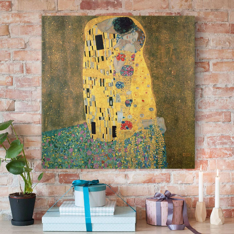 Bilderwelten Top Gustav Klimt Leinwandbilder Der Kuss 70 x 70cm 70cm x 70cm Gustav Klimt - der Kuss,