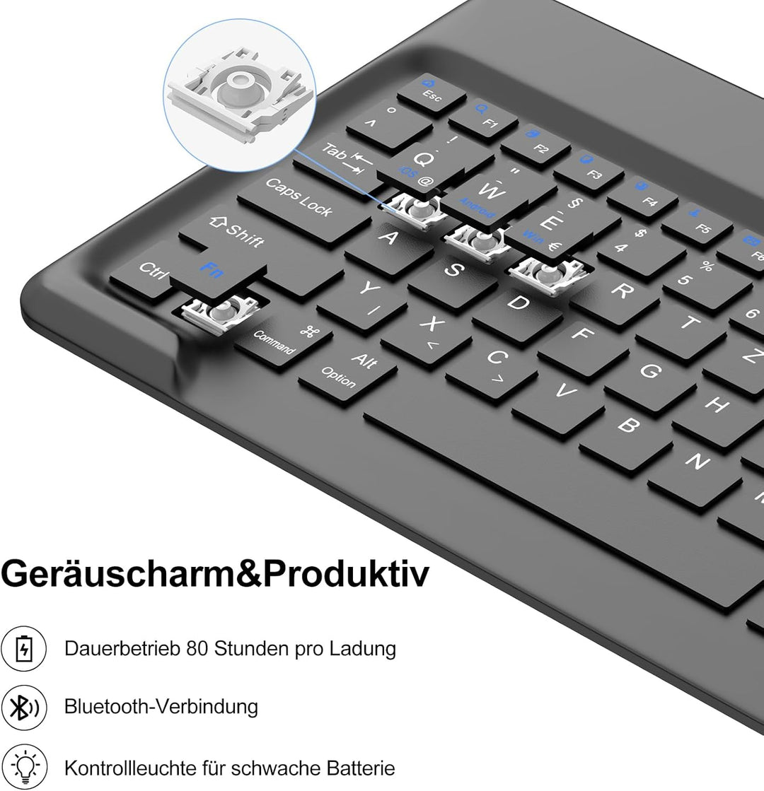 IVEOPPE Tastatur für iPad Air 13 (2025/2024), Hülle mit Tastatur für iPad air 13 Zoll M3/M2, 7-Farbi