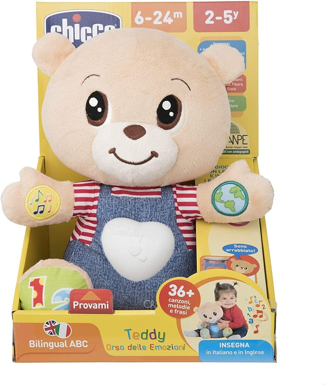 Chicco 00007947000000 Spiel ABC Teddy Bär Emotionen, Mehrfarbig