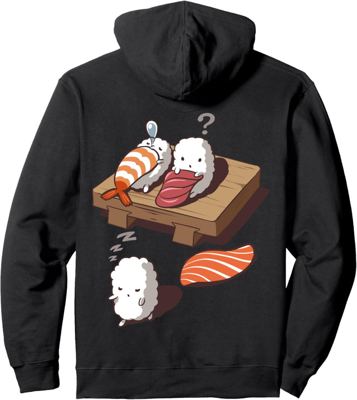 Lustiges japanisches Nigiri Sushi Sleepwalking Pullover Hoodie