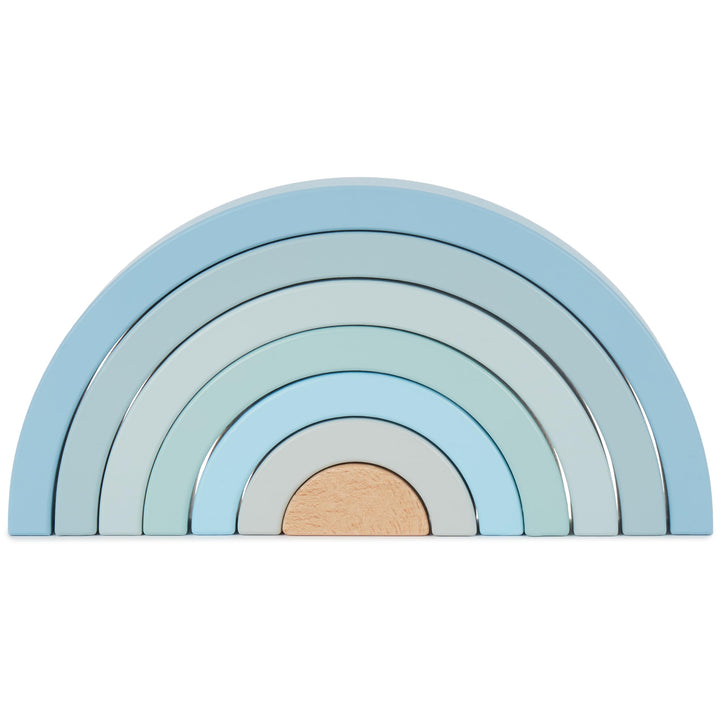 Bieco Holz Regenbogen Baby blau - Steckspiel Holz - Motorikspielzeug Holz Baby Regenbogen Holz gross