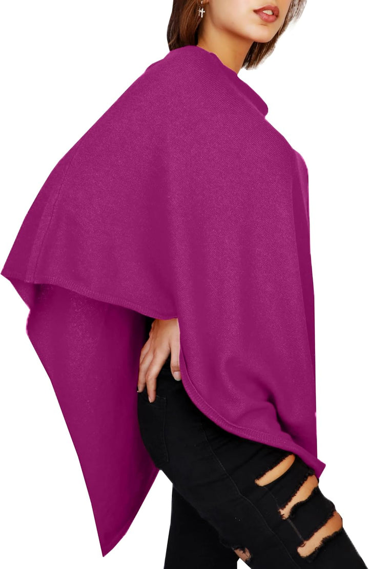 JOPHY & CO. Damen-Poncho aus Kaschmir-Mischung XL Amarena, XL Amarena